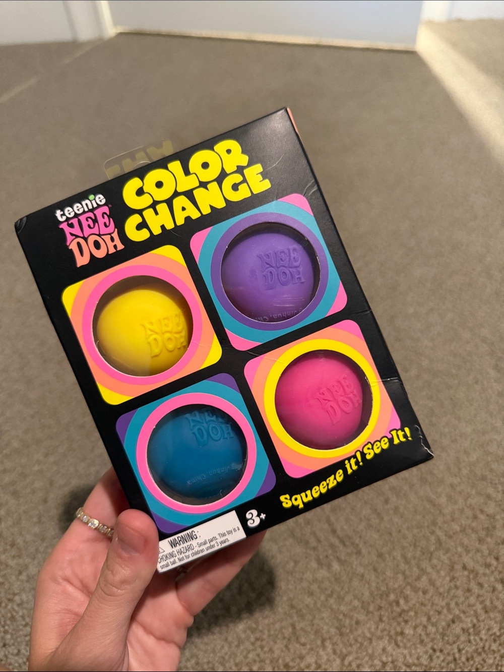 NeeDoh Color Change 4 pack - Yellow, Purple, Blue, Pink